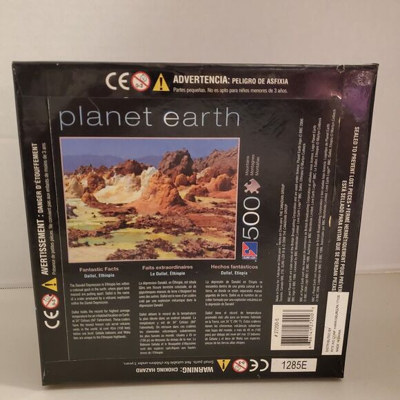 BBC Planet Earth Puzzle 500 Piece Extraordinary World Dallol Ethiopia NEW Sealed - Picture 8 of 9